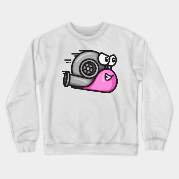 Turbo Snail - Light Pink Crewneck Sweatshirt by hoddynoddy